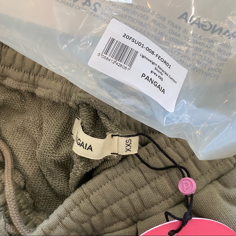 PANGAIA lightweight recycled cotton greyshorts XXS - Picture 3 of 4